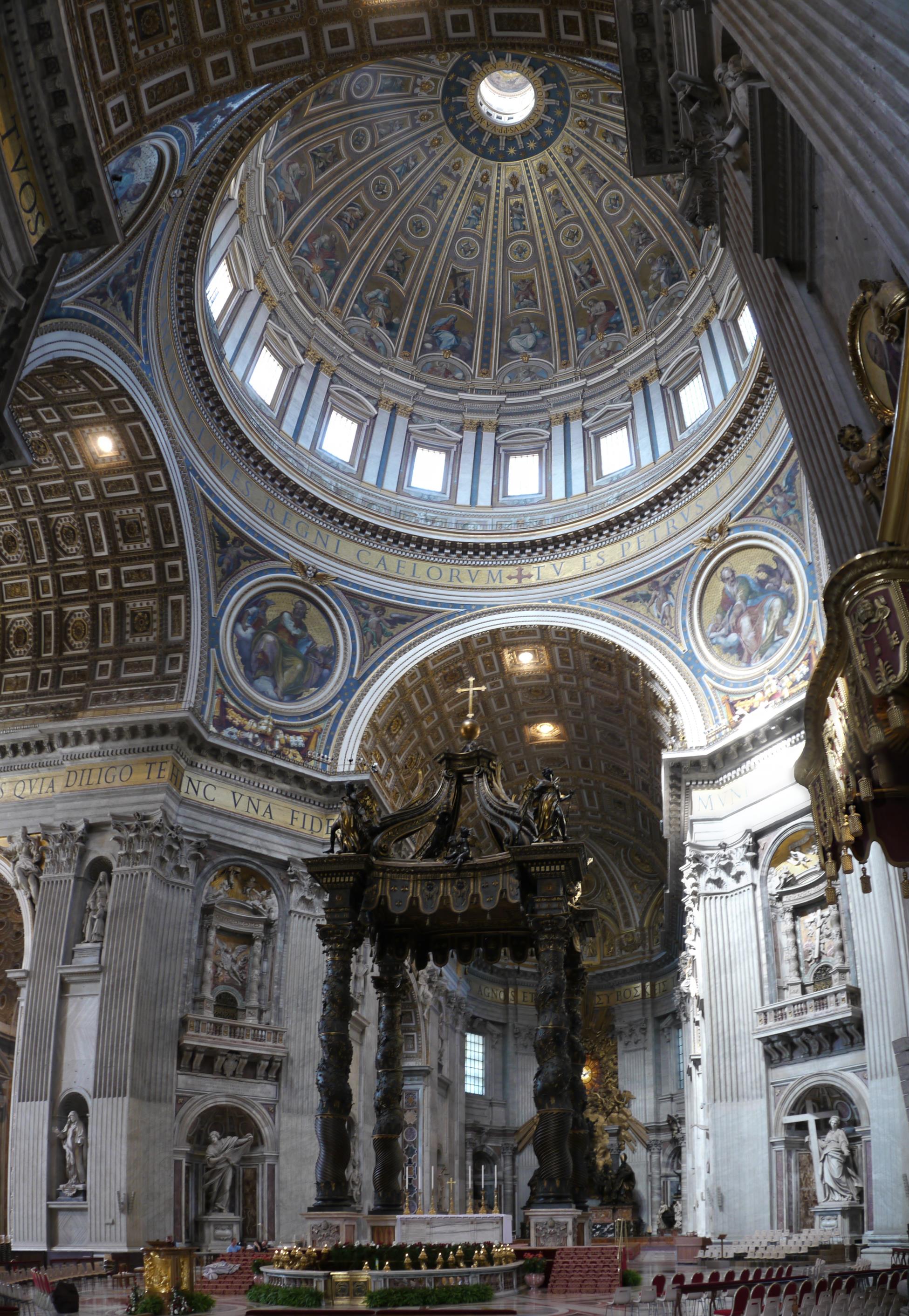 Bernini's baldachin and the dome of St Peter's Basilica